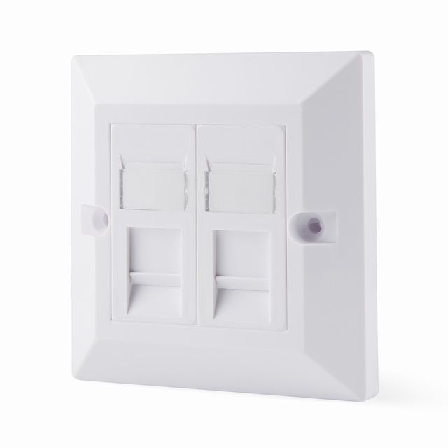 - Single Cat6 2 Port Network Faceplate - rhinocables.co.uk