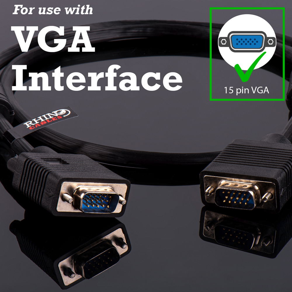 KabelDirekt – 20 ft – VGA cable for maximum video quality thanks to  high-purity copper conductors (Full HD, VGA to VGA, connects computers to