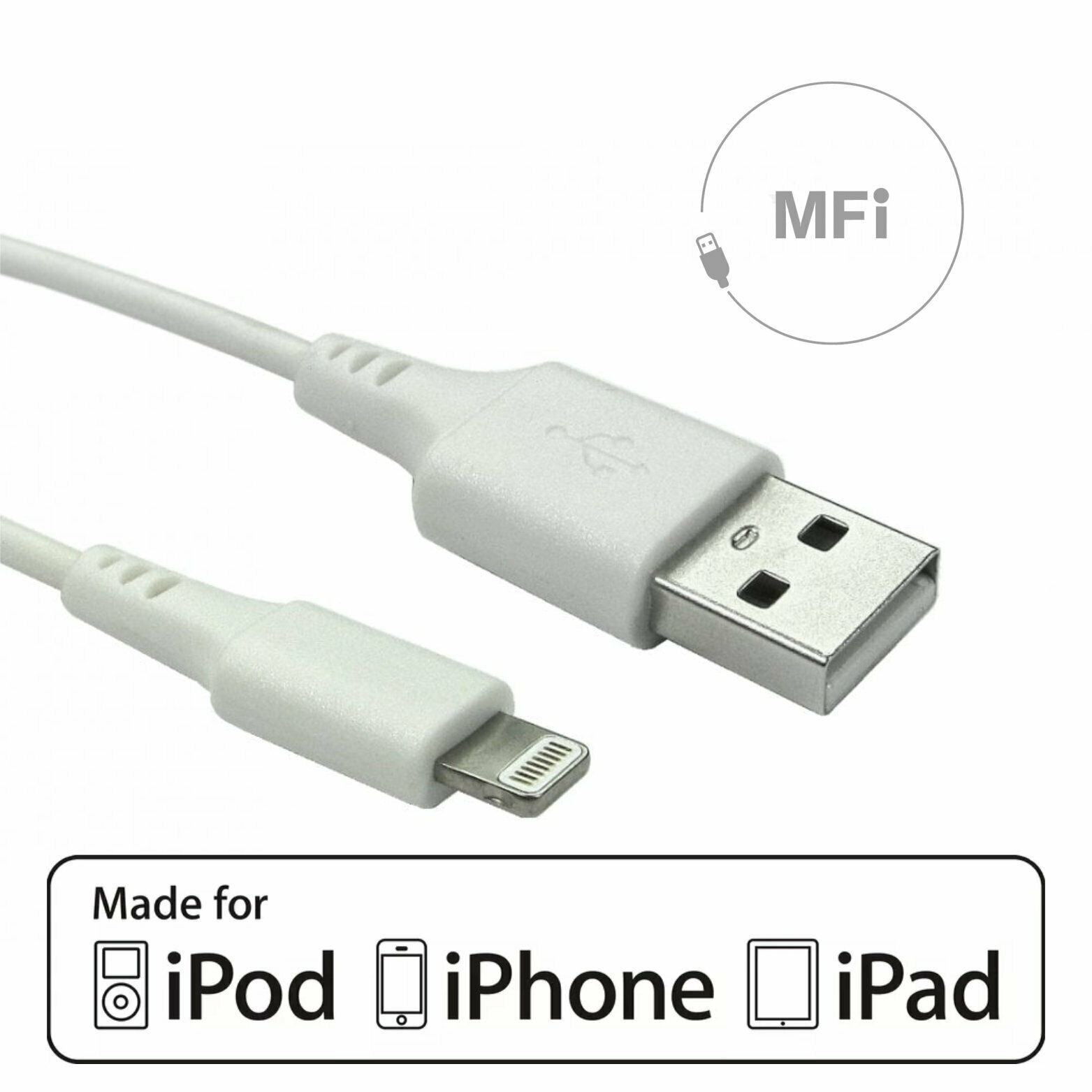 rhinocables Lightning Charger Cable Lead - MFi Certified Cord for