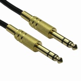 6.35mm Male to Male Audio Cable - Gold Connectors