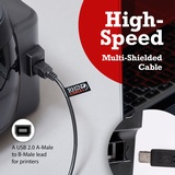 USB 2.0 A Male To B Male Printer Scanner Data Cable – 5FT, 10FT, 15FT Available