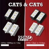 RJ45 ACCOPPIATORE ESTENSORE in linea rete Ethernet Cat6 Cat5e N6B4 O4I4